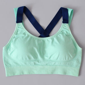 Open image in slideshow, Lovely Push Up Sports Bra XL For Women Cross Straps Wireless Padded Comfy Gym Bra Yoga Underwear Active Wear Workout Fitness Top

