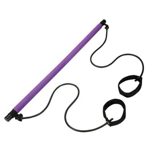Open image in slideshow, Fitness Yoga Pilates Bar Stick Resistance Bands Trainer Pull Rope Portable home Gym Body Workout
