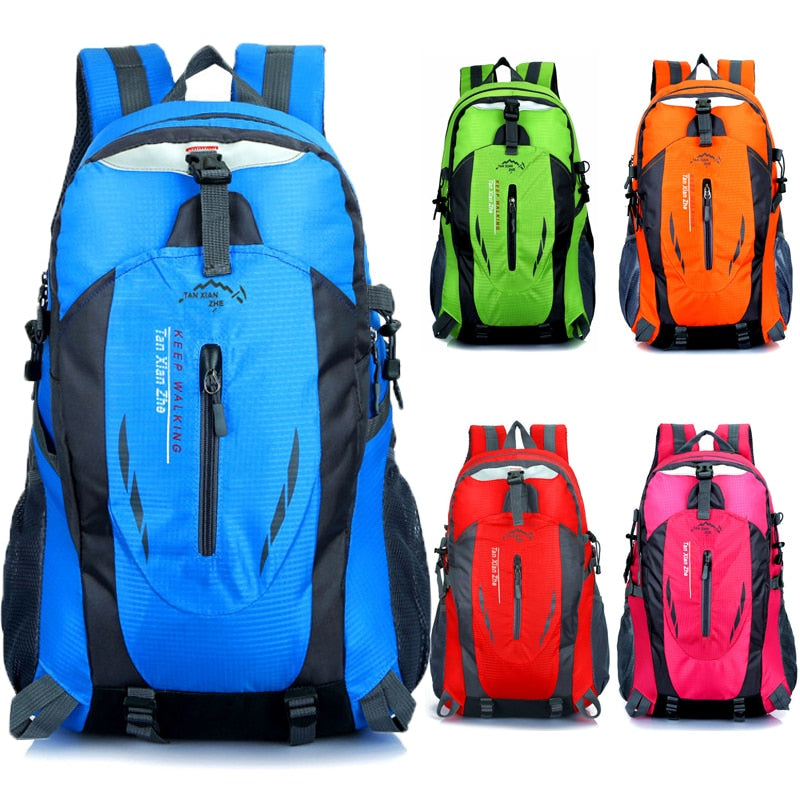 Outdoor Hiking Backpack Waterproof Nylon Men Women Bag Unisex Travel Bag Mountain Camping Climbing Rucksack sports - meheshin