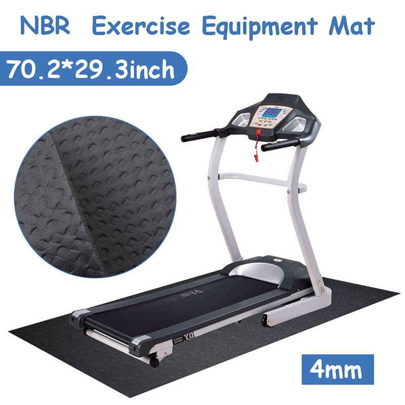 Exercise Mat Gym Fitness Equipment 180x75cm NBR For Treadmill Bike Protect Floor Mat Running Machine Shock Absorbing Pad - meheshin